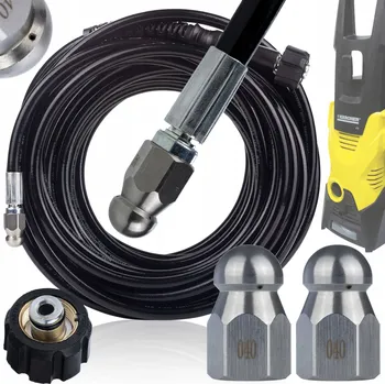 Příslušenství pro vysokotlaký čistič HADICE NA ČIŠTĚNÍ KANALIZACE 20M ZÁVIT M22 KARCHER K2-K7 + NÁHRADNÍ TRYSKA