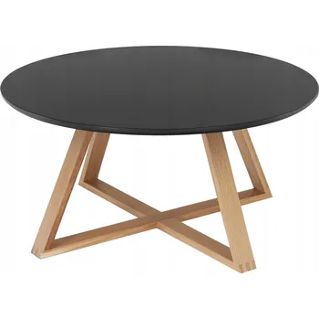 Konferenční stolek Konferenční stolek Kondela kulatý 80 x 80 x 39 Cm černý
