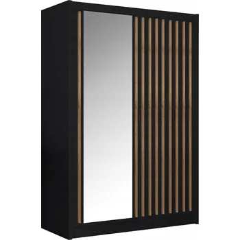 Šatní skříň Šatní Skříň Kondela s žebříkem 150 x 215 x 61 cm černá