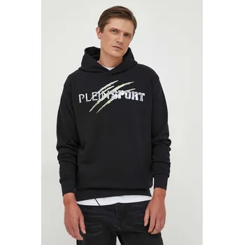 Pánská mikina Mikina PLEIN SPORT pánská, černá barva, s kapucí, s potiskem FACC.MJB3060.SJO001N 99A, vel. L
