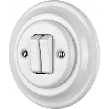 vypínač Zapuštěný vypínač Alkri-Light Antica New dvojitý bílý