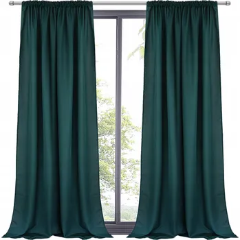 Obraz Závěs zelená Zeleň hladká okenní dekorační závěs na pásce 145x250T