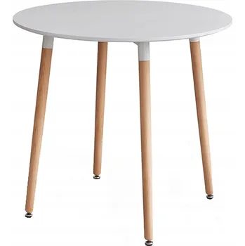 Jídelní stůl Kuchyňský stůl Kondela kulatý bílý 80 x 80 x 74 cm