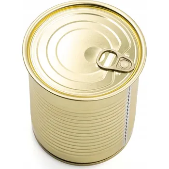 Dóza na potraviny Konzervová dóza Jelux kovová zlatá 850 ml s víčkem easy open