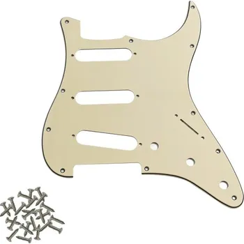 Klasická kytara Chránič pro elektrickou kytaru z PVC s hliníkovou fólií Kompatibilní s americkým a mexickým standardem Ochranný kryt Kytarové příslušenství krémová