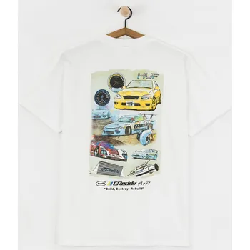 Pánské tričko HUF X Greddy Parts (white) L, bílá