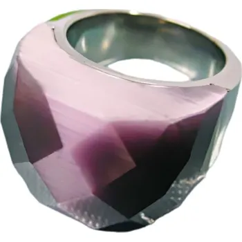Prsten Fialový geometrický prsten s lesklým povrchem a unikátním designem, kód produktu: 7PR8025 59,5