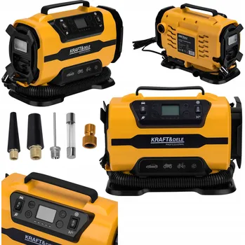 Kompresor Kompresor do auta Kraft&dele s LCD displejem, 12V/230V, 140W, 150 PSI, 35 l/min