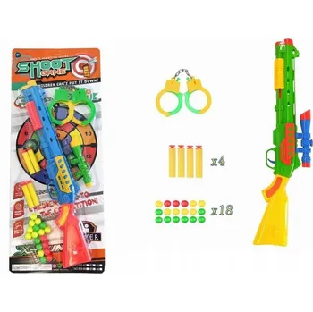 Dětská zbraň STŘELECKÁ SADA PRO DĚTI - PUŠKA NA ŠIPKY A KULIČKY + POUTA