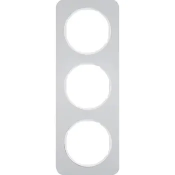 Elektrická zásuvka Berker trojitý Rámeček stříbrný