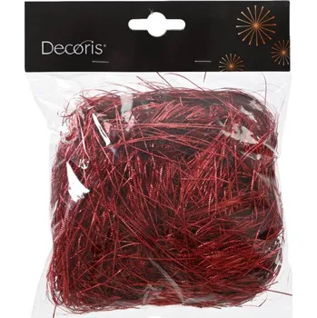 Vánoce Vlasy andělské im. kov červené