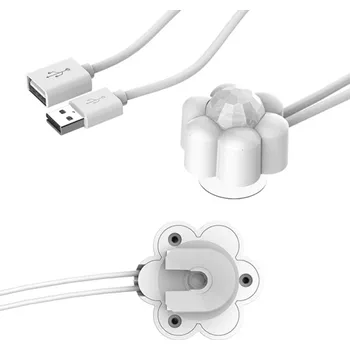 Infračervený senzor pohybu ve tvaru květu pro automatický dávkovač vody pro kočky s přísavkou USB samec a samice 180° úhel detekce