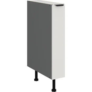 Kuchyňská skříňka 15 D CARGO BB, Spodní kuchyňská skříňka s výsuvným drátěným košem Aria bílá/antracit