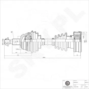 Poloosa kola Přední pravá hnací hřídel Audi A3 Seat Leon Toledo I II Škoda Octavia I II VW Bora I Golf IV 1J0407272BQ ESEN SKV