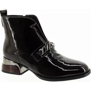 Dámské kozačky EPICA Dámský kožený bordový kotník Z921B224-B560-QP243B 23-L-265 Velikost 37