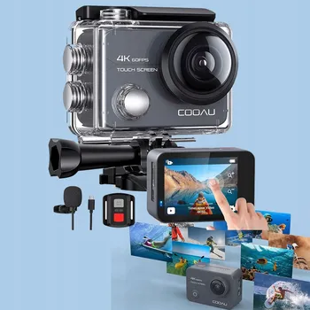 IP kamera SPORTOVNÍ KAMERA 4K 60FPS WIFI 20MP UHD ZOOM VODOTĚSNÁ 30M + DÁLKOVÉ OVLÁDÁNÍ