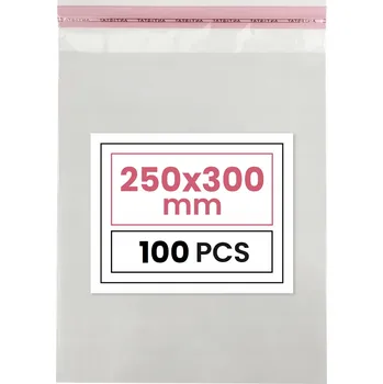 Potravinová fólie Celofánové sáčky mikroténové sáčky 25 x 30 cm na dárky, oblečení 100 kusů