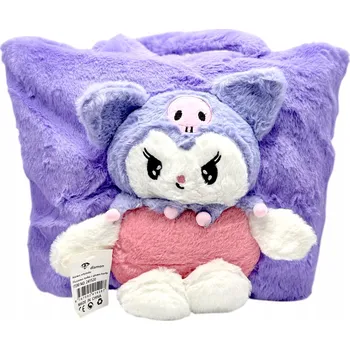 Kabelka Fialová kabelka KUROMI na zip PLYŠÁK TAŠKA DĚTSKÁ SANRIO