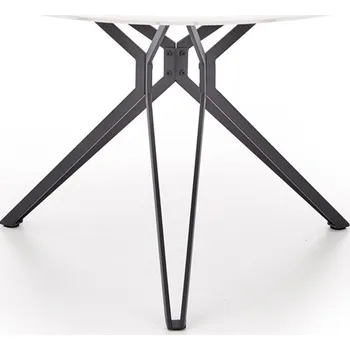 Jídelní stůl Stůl PIXEL120 cm lakovaný kulatý bílý HALMAR