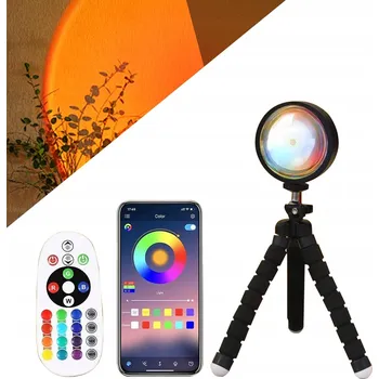 Stojací lampa PROJEKTOR LAMPA IMITUJÍCÍ ZÁPAD SLUNCE LED USB 16 BAREV 4 REŽIMY