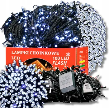 Vánoční dekorace Vánoční osvětlení na stromeček 100 LED vánoční světýlka s blikáním uvnitř 8 m 51 - 100 světýlek