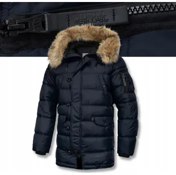 Pánský zimní kabát Pitbull pánská bunda parka s kapucí Kingston II, velikost L