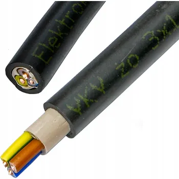 elektrický kabel 50m Hotový úsek kabel YKY 3x1 mm zemní UV venkovní 50m