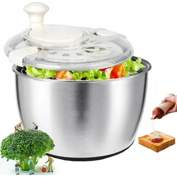 odstředivka na salát Odstředivka na salát 5l Sušička na salát z nerezové oceli