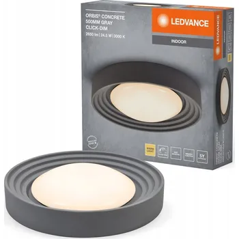 LEDVANCE ORBIS Betonová, šedá betonová stropní svítidlo s LED diodami, 24,5