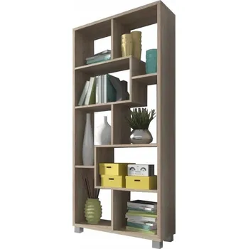 Knihovna Regál Kondela 156,3 cm x 73,4 cm x 25 cm, světlá dub sonoma
