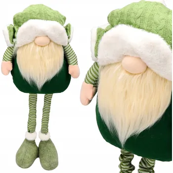 Vánoční dekorace SKŘÍTEK trpaslík gnóm Mikuláš Vánoční 75cm TELESKOPICKÝ dekorace JUMIhome