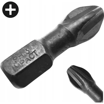 Bit BIT ŠROUBOVACÍ ÚDEROVÝ PH 3 25mm KŘÍŽOVÝ PHILLIPS TORSION IMPACT COBIT 1 Ks