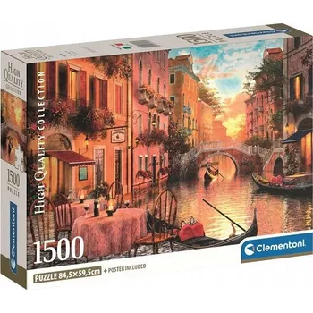 Puzzle Puzzle 1500 dílků Benátky Venezia Itálie Compact 31743 Clementoni