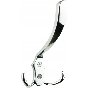 Věšák Stříbrný koupelnový věšák na oblečení, kovový, robustní držák na ručníky