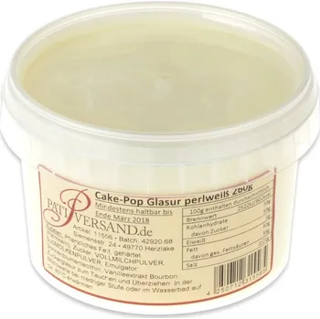 Tuková poleva 260g Cake Masters - bílá perleťová