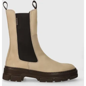 Dámské tenisky Semišové kotníkové boty Gant Monthike dámské, béžová barva, na platformě, 27554390.G24 08X, EUR 41