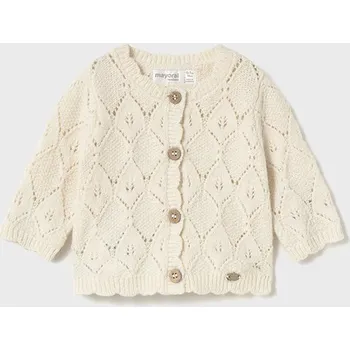 Kojenecké oblečení Svetr propínací se vzorem smetanový NEWBORN Mayoral velikost: 4-6 měsíců