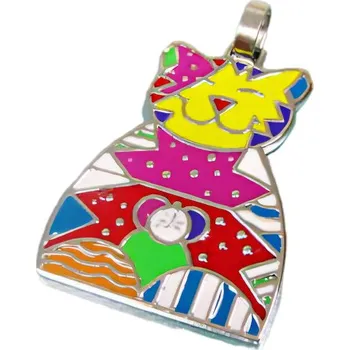 Přívěsek Přívěsek Kočka s barevným designem, 7PP9046