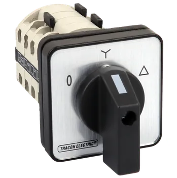 spínač Vačkový přepínač motoru hvězda-trojúhelník Tracon TKM-63/C 400V, 50Hz, 63A, 18,5kW, 64×64mm (Tracon TKM-63/C)