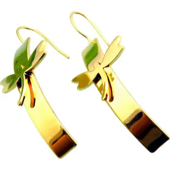 Náušnice Náušnice s elegantním designem ve zlaté barvě, rozměry 39x20 mm, kód produktu 7NE49766.