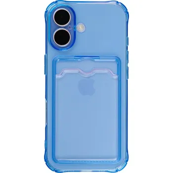 Pouzdro na mobilní telefon Silikonový modrý kryt s peněženkou pro iPhone 17