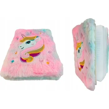 plyšák Notes Dětský Hobby Horse Jednorožec Měkký Potah Růžový