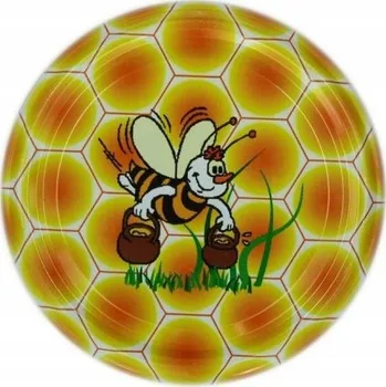 Víčko na zavařovací sklenici Víčko černý květ a včelka 10 ks fi 82 na med do zavařovací sklenice