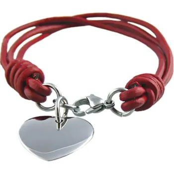 Náramek Náramek srdce na červené šňůrce, rozměr přívěsku 20x18mm, váha 9g, elegantní design pro každou příležitost.