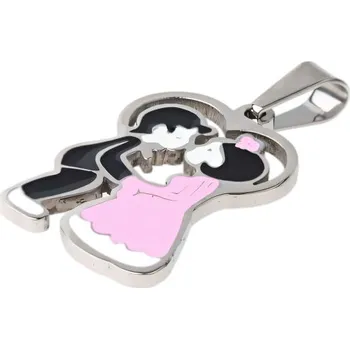 Přívěsek Přívěsek s motivem tance, rozměry 30x20.5mm, stříbrná barva, váha 5.8g.