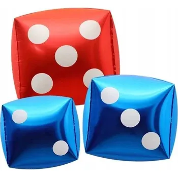 Balónek Fóliový balónek Kostka hrací modrá (60 cm * 60 cm)