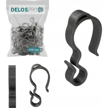 Obraz Háčky na okap pro světelné řetězy, girlandy a dekorace, šedé, 100 ks