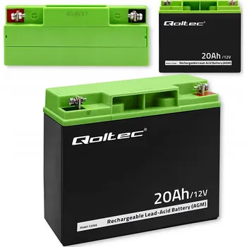 Záložní baterie Akumulátor Qoltec AGM 12V 20Ah max. 300A