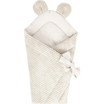 Zavinovačka Béžová manšestrová dětská zavinovačka 35x65 cm – Meowbaby ID_1821852