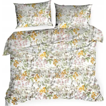 Povlečení Bavlněné Povlečení s květinami 160x200 PAULA Sada Eurofirany 100% Bavlna